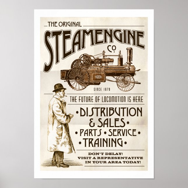 Imitate Viktorianisch Steam Motor Co Plakat (Vorne)