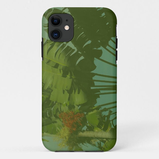 Imitate Vintag tropisches Gewebe Case-Mate iPhone Hülle (Rückseite)