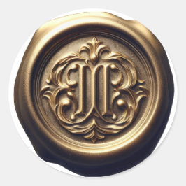Imitate Wachs Siegel Depression Gold Runder Aufkleber