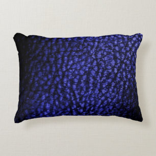 Imitate warmen Navy-Metallic-Leder Dekokissen