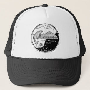 Imitate Washington Staat Quarter Truckerkappe