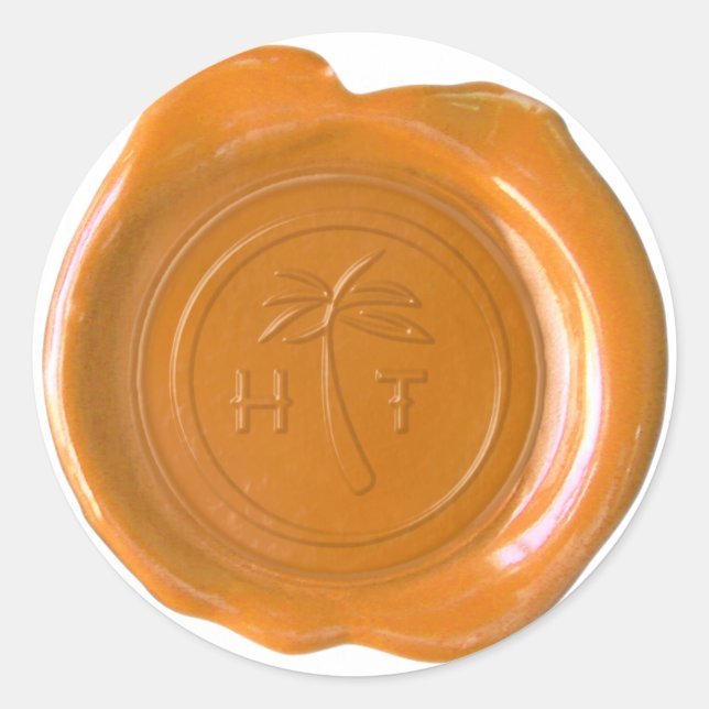 Imitate Wax Siegel - HT Custom Runder Aufkleber (Vorderseite)