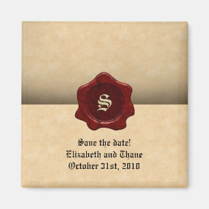 Imitate Wax Siegel und Pergament Vintag Goth Magnet