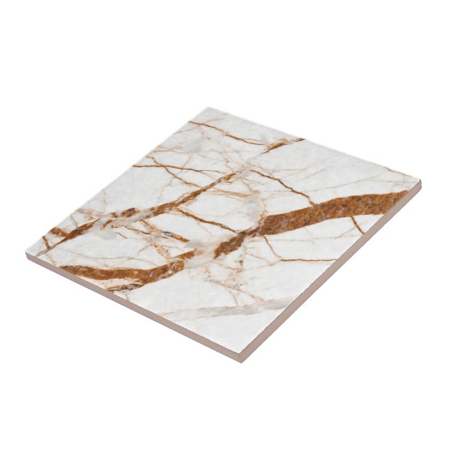 Imitate Weißbrauner Marmor Stone Keramik Tile Fliese (Seite)