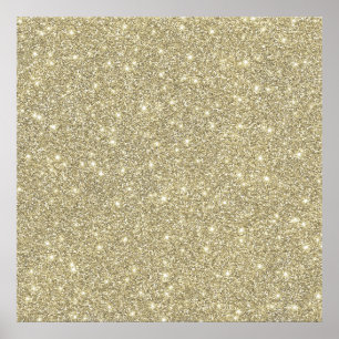 Imitate White Gold Glitzer Eleganter Chic Poster
