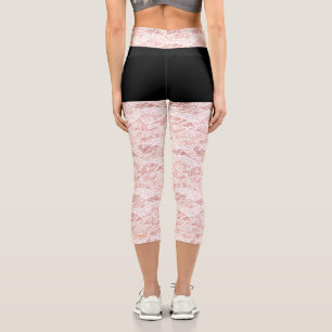 Imitate White Lace Fishnet Capri Leggings