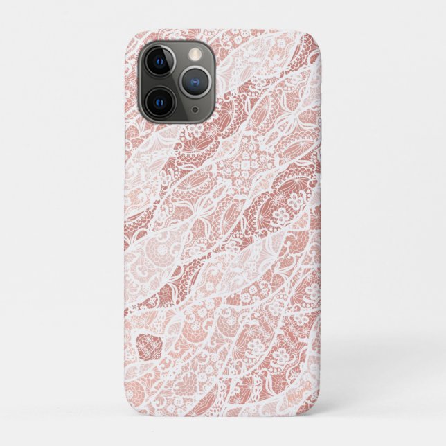 Imitate White Lace Fishnet iPhone Case einzigartig (Rückseite)