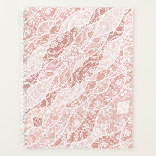 Imitate White Lace Fishnet Planner Geschenk Planer