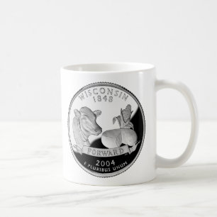 Imitate Wisconsin Staat Quarter Kuh Käse Mais Farm Tasse
