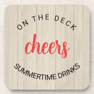Imitate Wood Deck Cheers Getränkeuntersetzer