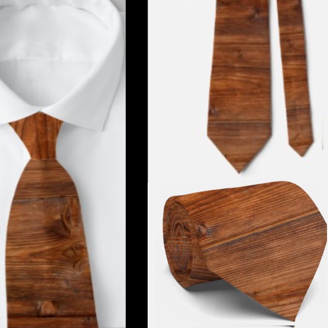 Imitate Wood Grain Masculine Rustic Neck Tie Neckt Krawatte (Von Creator hochgeladen)
