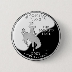 Imitate Wyoming Staat Quarter Button