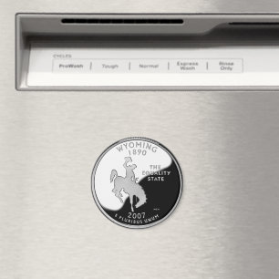 Imitate Wyoming Staat Quarter Magnet