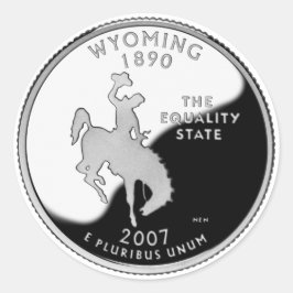Imitate Wyoming Staat Quarter Runder Aufkleber