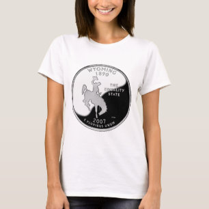 Imitate Wyoming Staat Quarter T-Shirt