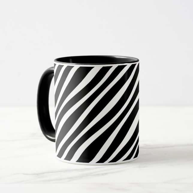 IMITATE ZEBRA STRIPE BOLD DRUCKEN TASSE (Vorderseite Links)