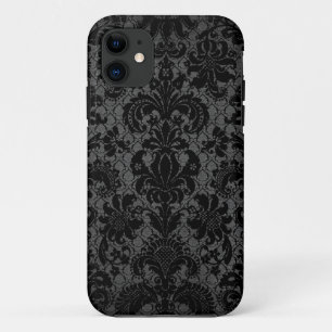 Imitate zeichnen schwarz-graues Damastmuster aus iPhone 11 Hülle