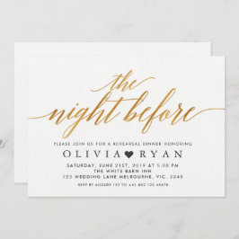 Imitatgold die Nacht vor Einladung