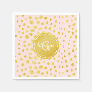 ImitatgoldGlitter Cheetah-Druckmonogramm des Chic Serviette