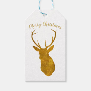 Imitatgoldhirsch-Geschenkumbauten der frohen Geschenkanhänger