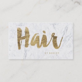 Imitatgoldtypographiemarmor des Haar-Stylisten Visitenkarte