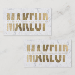 Imitatgoldtypographiemarmor des Make-upkünstlers Visitenkarte