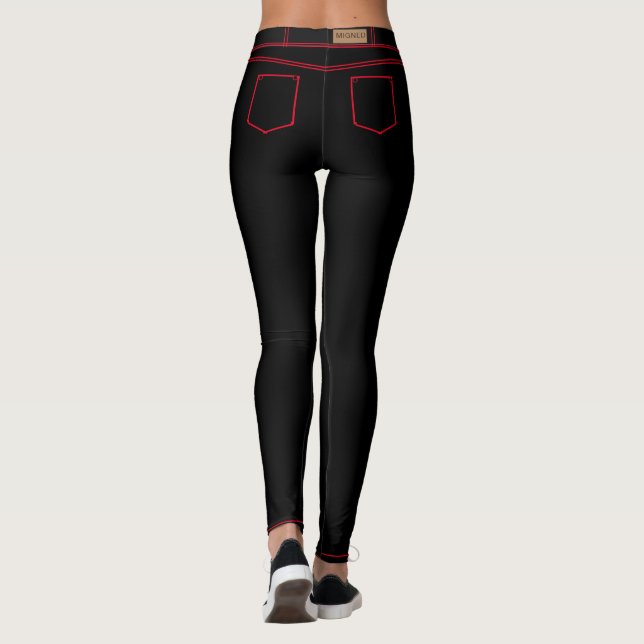 Imitats Black Jeans Funny Leggings (Rückseite)