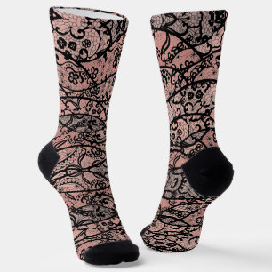 Imitats Black Lace Fishnet Socks Socken