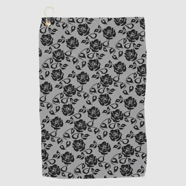 Imitats Black Lace Golf Handtuch (Vorderseite)