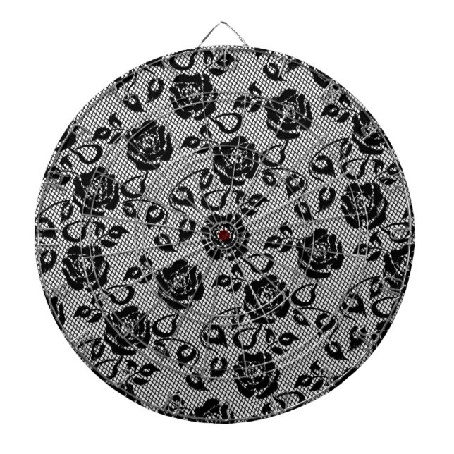 Imitats Black Lace Rose Fishnet Dart Board Dartscheibe (vorne)