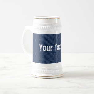 Imitats Blue Jeans Denim Custom Text Beer Stein Bierglas