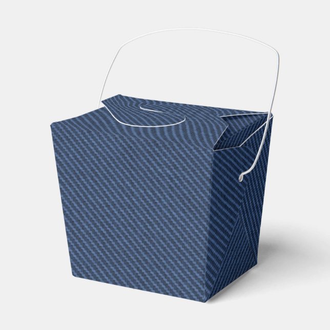 Imitats Blue Jeans Denim Fabric Gefallen oder Gesc Geschenkschachtel (Vorderseite)