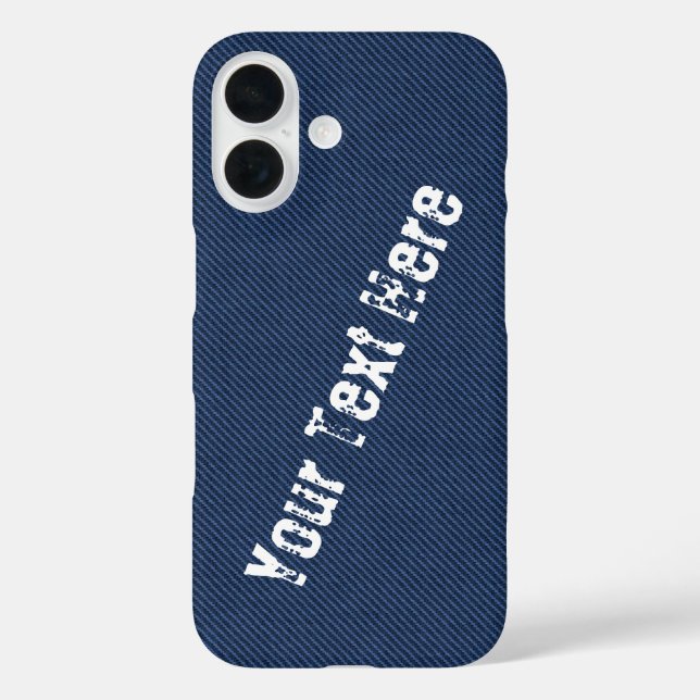 Imitats Blue Jeans Denim iPhone Case mit benutzerd (Rückseite)