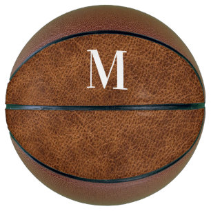 Imitats Brown Leather Modern Monogram Basketball