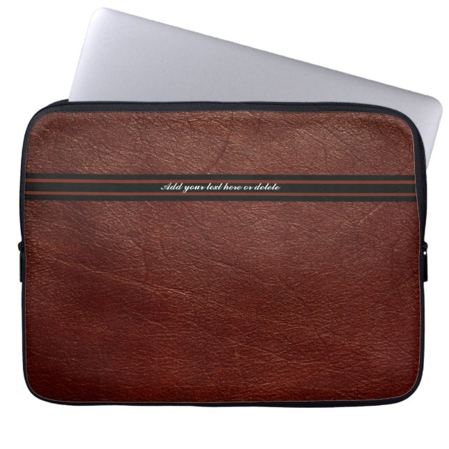 Imitats Brown Leather Sleeve - Anpassen (Vorderseite)
