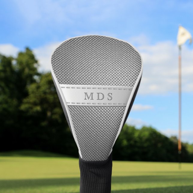 Imitats Carbon Fibre Monogram Golf Head Cover Headcover (Just add your initials!)