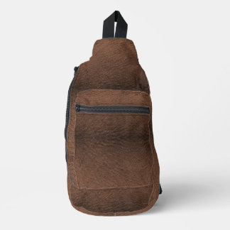 Imitats Dark Brown Leather Crossbody Bag