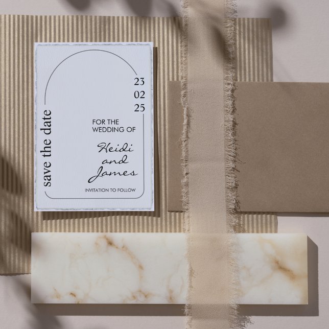 Imitats Deckle Edge Paper qr Code Foto Einladungen (Von Creator hochgeladen)