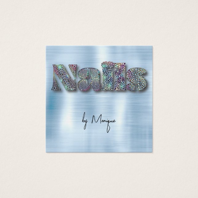 Imitats Diamonds Holographic Nails Business Card (Vorderseite)