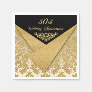 IMITATS Flaps Damask 50. Hochzeitstag Neapel Serviette