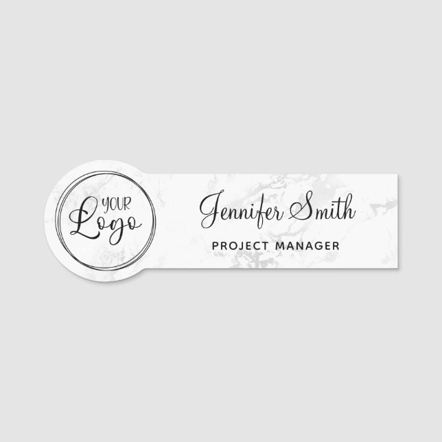 Imitats Glam Marble Business-Logo Namensschild (Vorderseite)