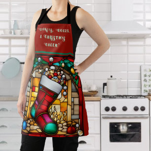 Imitats Glass Roter Strumpf Weihnachten Schürze