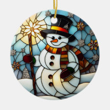 Imitats Glass Snowman Weihnachtsschmuck gesteinigt