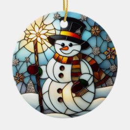 Imitats Glass Snowman Weihnachtsschmuck gesteinigt