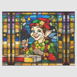 Imitats Glass Weihnachtself für Decoupage Cra Seidenpapier