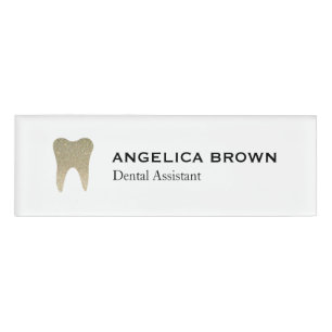 Imitats Glitzer Dental Assistant Name Tag Namenschild