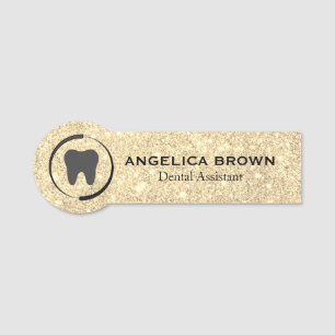 Imitats Glitzer Dental Assistant Name Tag Namensschild