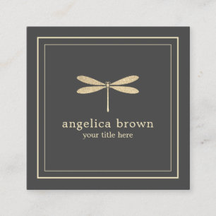 Imitats Glitzer Dragonfly-Visitenkarte Quadratische Visitenkarte