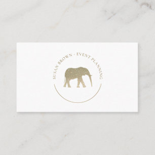 Imitats Glitzer Elephant Logo Visitenkarte
