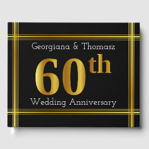 Imitats Gold 60. Hochzeitstag Gästebuch